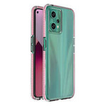 Spring Case pour Realme 9 Pro housse en silicone avec cadre rose clair