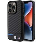 Coque Bmw Bmhmp15l22nbck IPhone 15 Pro 6.1" Black/Black Hardcase Leather Carbon MagSafe Case