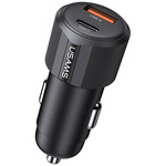 Ładowarka samochodowa USAMS YT Series    CC283 60W 1xUSB-A 1xUSB-C czarny