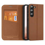Dux Ducis Skin X2 coque Samsung Galaxy S23+ flip case wallet stand marron