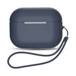 Coque en silicone pour AirPods Pro 2 / AirPods Pro 1 + dragonne | bleu