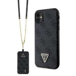 Guess GUHCN61P4TDSCPK iPhone 11 / Xr 6.1" noir/noircase Crossbody 4G Metal Logo