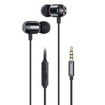 USAMS Casque jack stéréo EP-44 3,5 mm noir/noir HSEP4401 (US-SJ548)