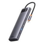 HUB multifonctionnel Baseus Metal Gleam USB Type C 12in1 HDMI / DP / USB Type C / minijack 3.5mm / RJ45 / SD (WKWG020213)