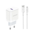 Chargeur mural Dudao A20EU USB-A 18W - blanc + USB-A - câble micro USB