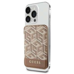 Portefeuille Guess Card Slot GUWMSHGCFSEW MagSafe GCube stripe brown/brown