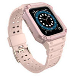 Protège le bracelet de coque pour Watch 7 / 6 / 5 / 4 / 3 / 2 / SE (41 / 40 / 38mm) housse de montre blindée rose
