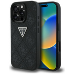 Etui Guess Hot Stamp 4G Pattern Triangle  Metal Logo do iPhone 16 Pro Max czarny
