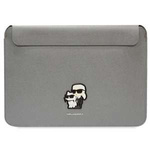 Karl Lagerfeld Manches KLCS16SAKCPMG 16" argent/argent Saffiano Karl&amp;Choupette