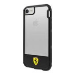 Coque FERRARI Apple iPhone 7 8 Étui noir transparent