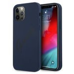 Coque GUESS Apple iPhone 12 Pro Max Script Vintage GUHCP12LLSVSBL Bleu Hardcase