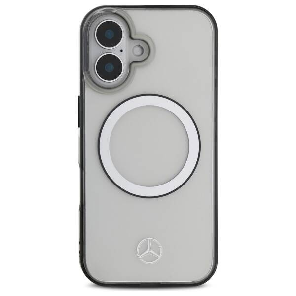 Etui Mercedes iPhone 16 6.1" transparent hardcase Printed logo MagSafe