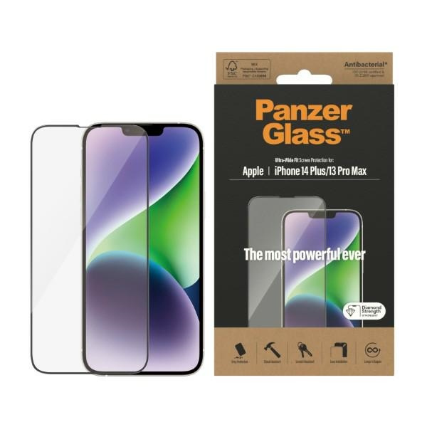 PanzerGlass Ultra-Wide Fit iPhone 14 Plus / 13 Pro Max 6.7" Screen Protection Antibacterial 2773