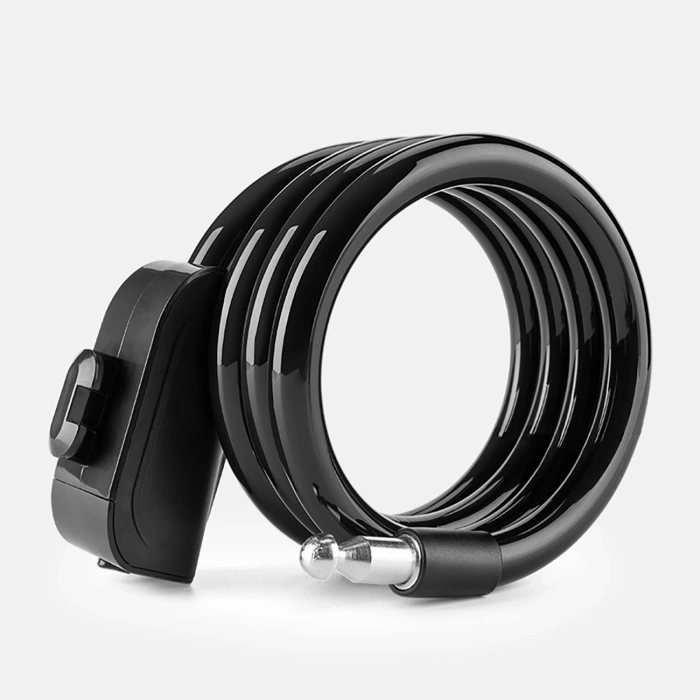 Blokada rowerowa Wozinsky WPB-01R przenośna z linką antykradzieżową i 2 kluczami do roweru elektrycznego motocykla - czarna