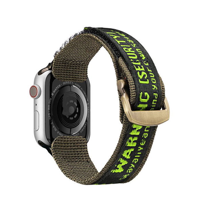 Řemínek Dux Ducis Strap (Outdoor Version) řemínek Apple Watch Ultra, SE, 8, 7, 6, 5, 4, 3, 2, 1 (49, 45, 44, 42 mm) nylonový náramek černo-zelený