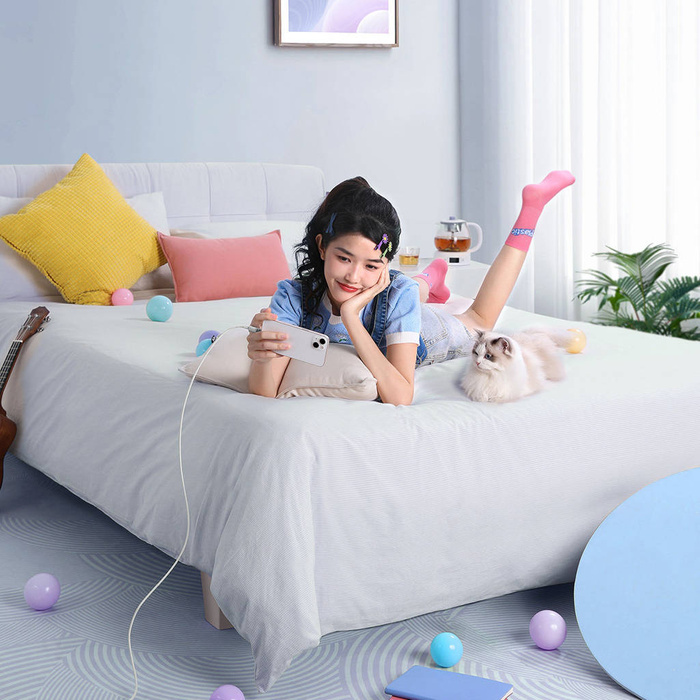 Câble série Baseus Explorer USB - Lightning 2.4A 2 m blanc (CATS010102)