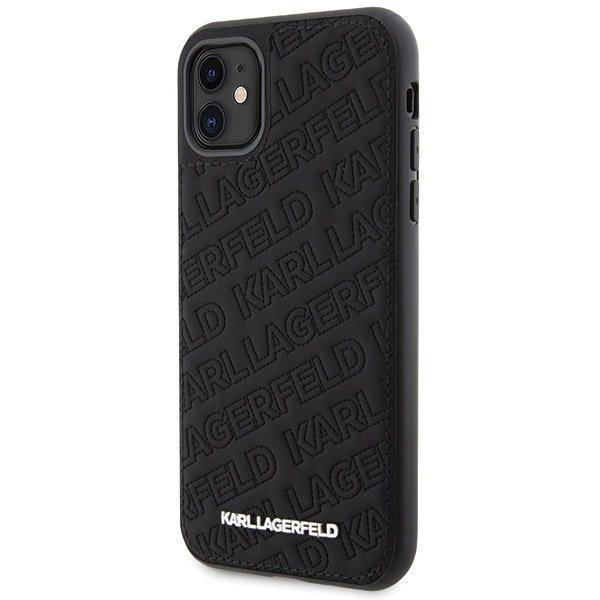 Etui Karl Lagerfeld KLHCN61PQKPMK iPhone 11 / Xr 6.1" czarny/black hardcase Quilted K Pattern Case