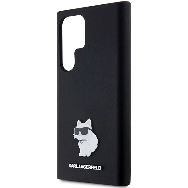 Etui Karl Lagerfeld KLHCS23LSMHCNPK Galaxy S23 Ultra S918 czarny/black hardcase Silicone Choupette Metal Pin