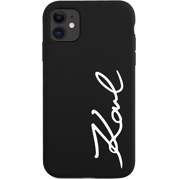 Karl Lagerfeld KLHCN61SKSVGK iPhone 11 / Xr 6.1" negro/negro durocase Silicona Signature