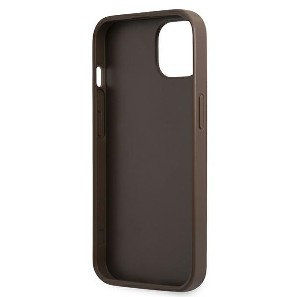 Case GUESS Apple iPhone 13 Mini 4G Stripe Collection Brown Hardcase