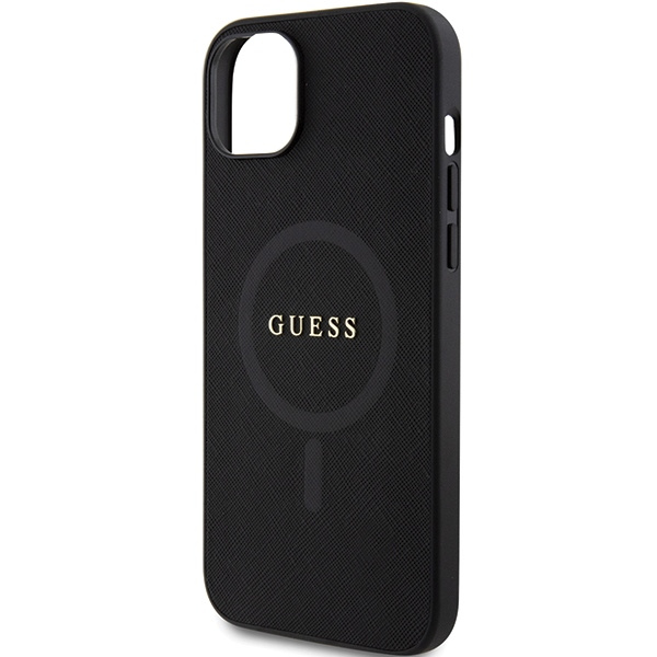 Coque Guess GUHMP15SPSAHMCK iPhone 15 6.1" noir/noircase Saffiano MagSafe Case