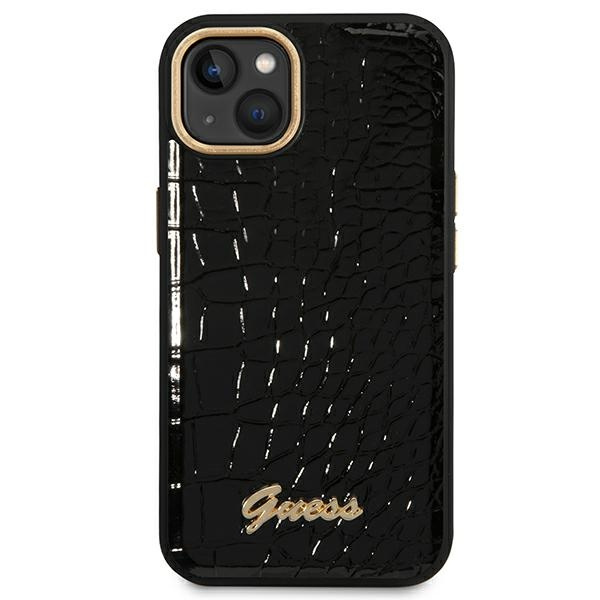 Guess GUHCP14MHGCRHK iPhone 14 Plus 6.7" black/black hardcase Croco Collection