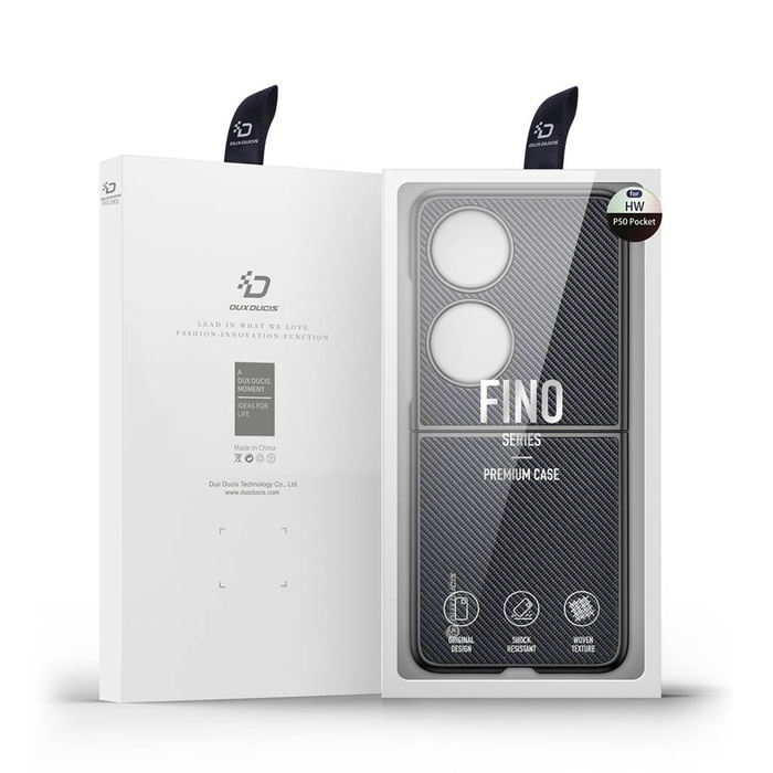 Dux Ducis Fino Hülle ist aus Nylonmaterial Huawei P50 Pocket schwarz