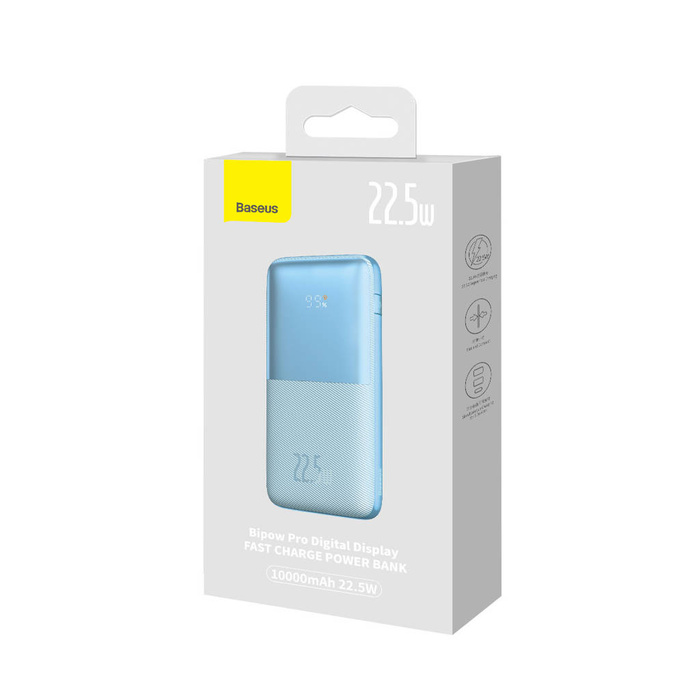 Baseus Bipow Pro Powerbank 10000mAh 22.5W + USB 3A Kabel 0.3m blau (PPBD040003)