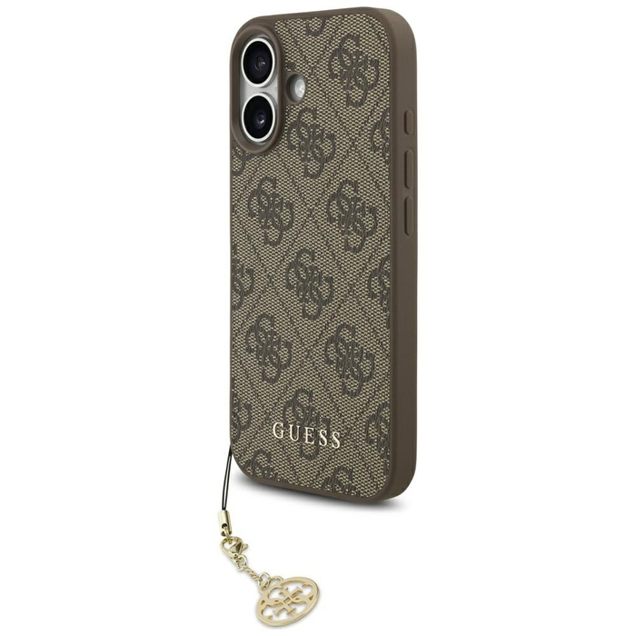 Etui Guess 4G Charms Collection MagSafe  do iPhone 17 brązowy