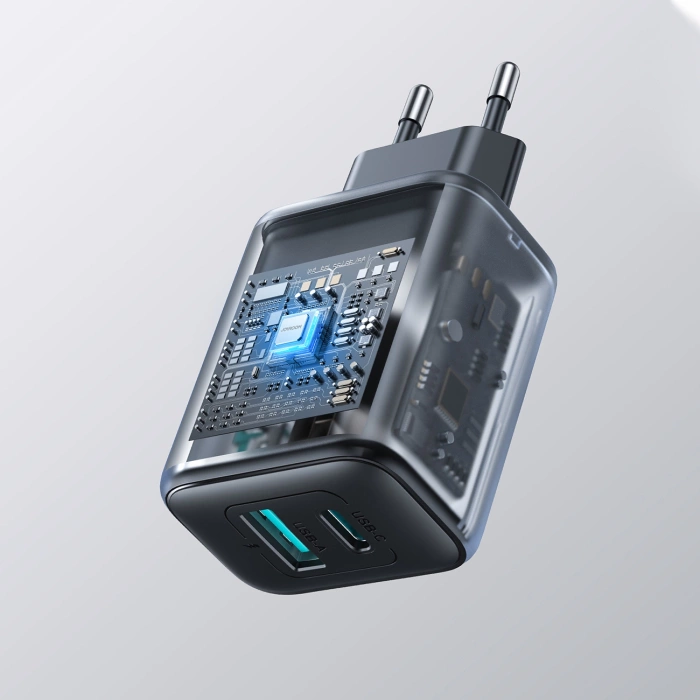 Joyroom JR-TCF13 Netzwerkladegerät USB-C / USB-A 25W SFC / PPS / PD - Schwarz