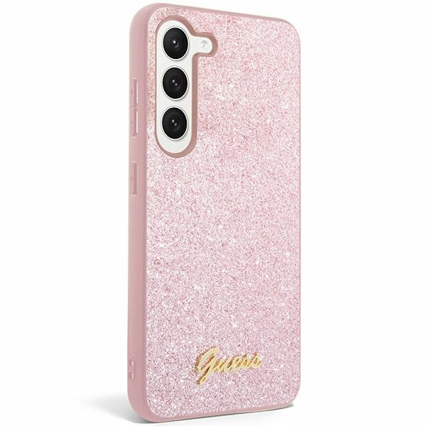 Etui Guess GUHCS24MHGGSHP Samsung Galaxy S24 Plus S926 różowy/pink hardcase Glitter Script Case