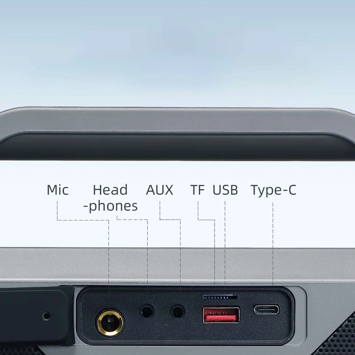 Joyroom Pies Series JR-MW03 Kabelloser Karaoke-Lautsprecher mit 2 Mikrofonen und Fernbedienung – Schwarz