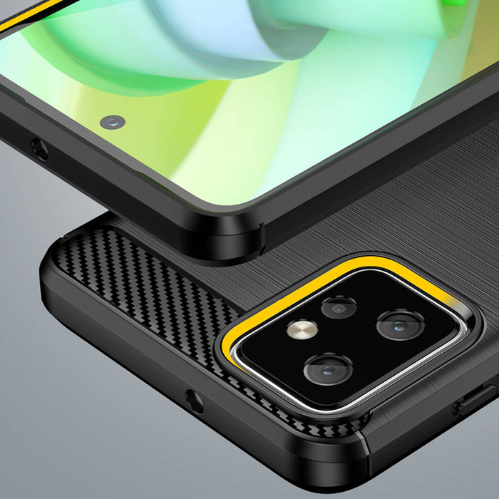 Coque Carbone pour Motorola Moto G Power 2023 coque carbone silicone souple noir