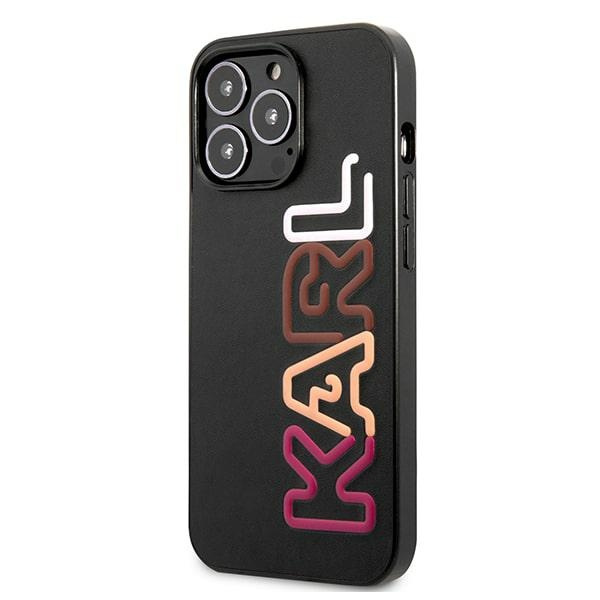 Hülle KARL LAGERFELD Apple iPhone 13 13 Pro Multipink Marke Schwarz Hartcase