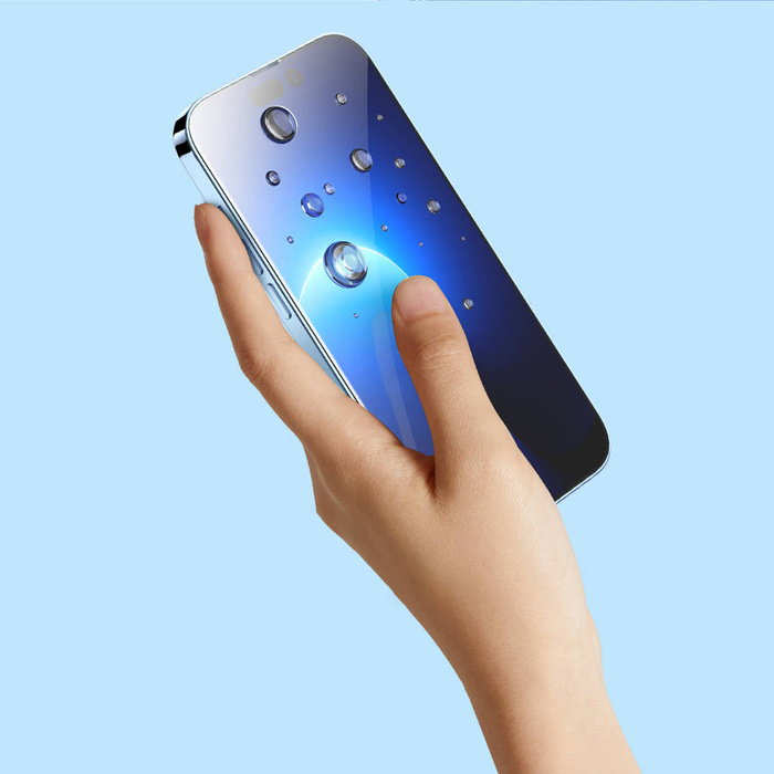 Baseus Tempered Glass for iPhone 14 / 13 Pro / 13 Full Screen with Speaker Cover 0.4mm + Mounting Kit