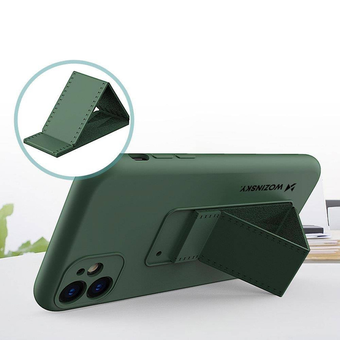 Wozinsky Kickstand Case Flexibler Silikonständer für iPhone 11 Pro Max Hellblau
