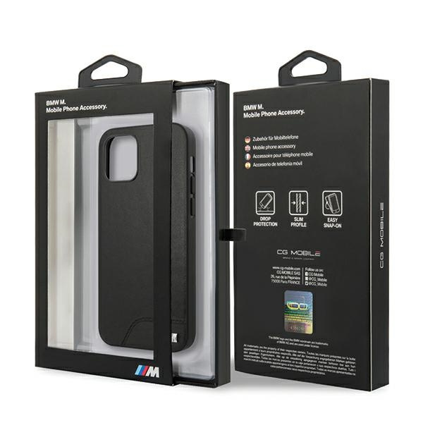Cover BMW Apple iPhone 12 Mini M Collection Smooth PU BMHCP12SMHOLBK Nero Hardcase 