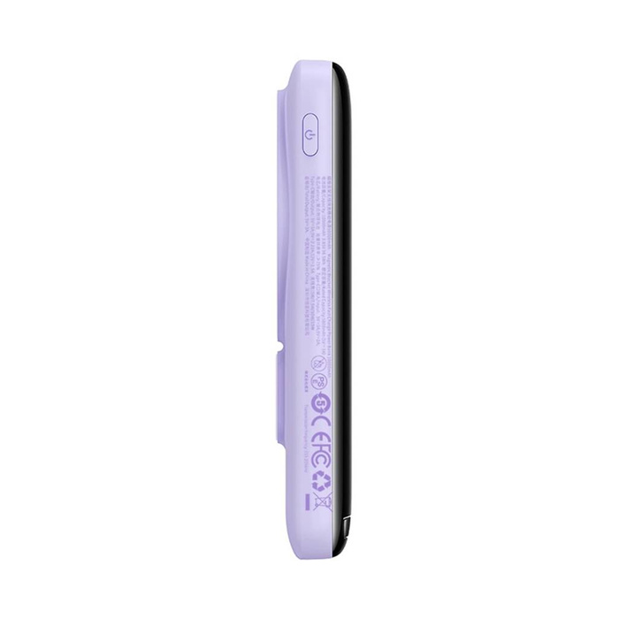 Baseus Staffa Magnetica Caricabatteria Rapida Wireless Power Bank 10000mAh 20W Viola（Con cavo di ricarica rapida serie Xiaobai da Tipo-C a Tipo-C 60W(20V/3A) 50cm Bianco）