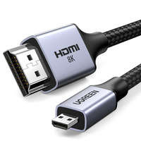 Cavo adattatore micro HDMI - HDMI 2.1 8K 2m Ugreen HD164 - grigio