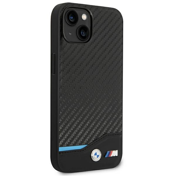 Case BMW BMHCP14S22NBCK iPhone 14 6.1" Black/Black Leather Carbon