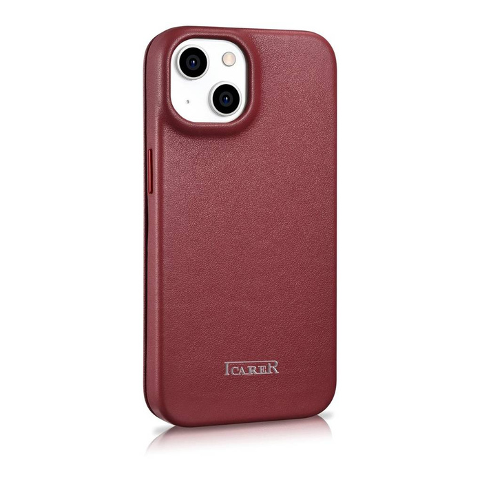 iCarer CE Premium Leather Folio Case iPhone 14 Plus Flip Magnetic MagSafe Red (WMI14220715-RD)