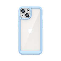 Funda con marco flexible reforzado para el espacio exterior para iPhone 15 Plus - Azul