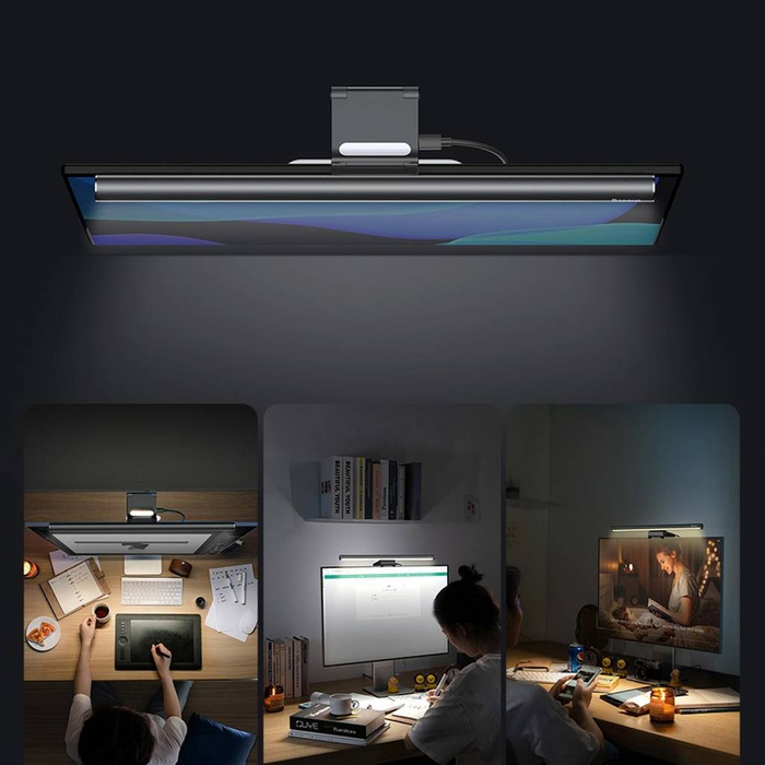 Baseus i-wok2 LED lampa pro osvětlení obrazovky stolního monitoru černá (DGIW000101)