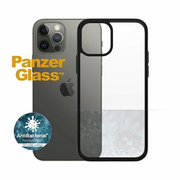 PanzerGlass ClearCase iPhone 12/12 Pro 6.1" Antibakteriell schwarz/schwarz