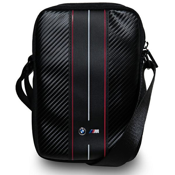 BMW Handtasche BMTB8COMSCAKR 8" schwarz/schwarz Carbon rot gestreift