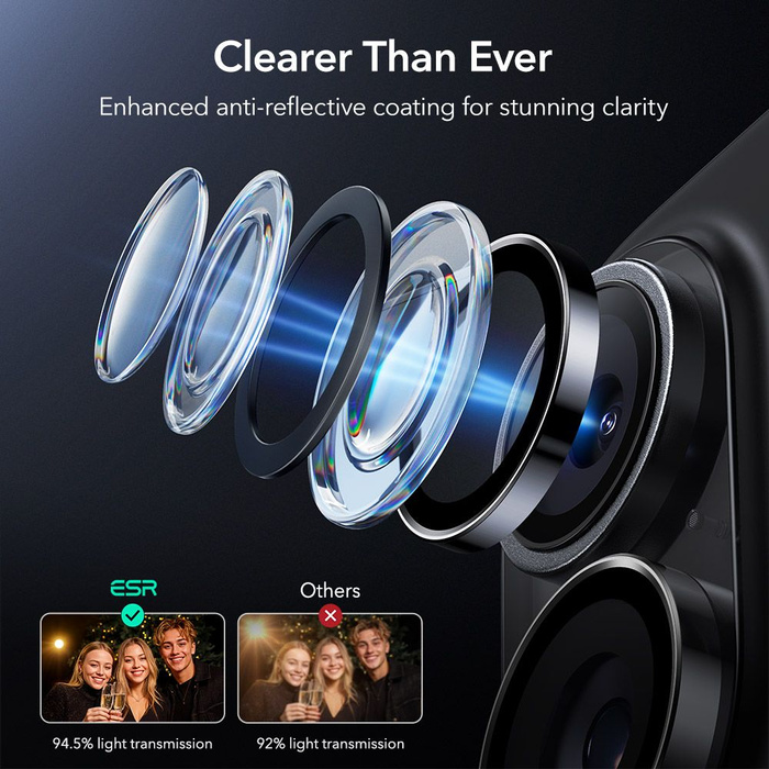 ESR CAMERA PROTECTOR ArmorITE CAMERA PROTECTOR IPhone 16 / 16 PLUS / 17 BLACK