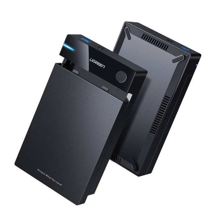Ugreen HDD bay SATA 3.5 '' HDD enclosure USB 3.0 black (50422)