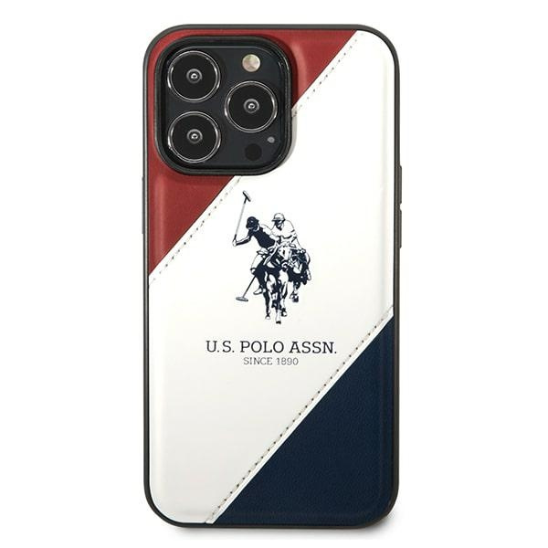 US Polo USHCP14LPSO3 iPhone 14 Pro 6.1" weiß/weiß Tricolor Geprägt