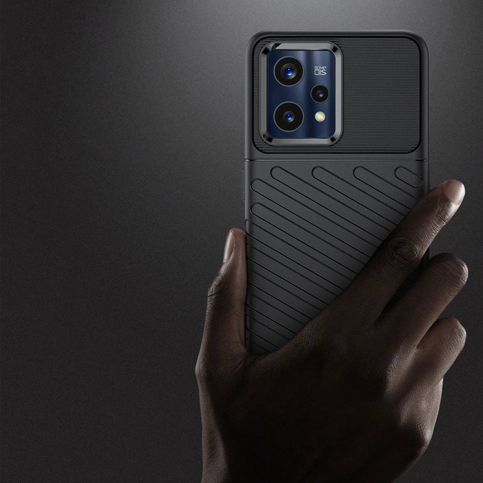 Thunder Case flexible gepanzerte hülle Abdeckung Realme 9 Pro + (9 Pro Plus) schwarz