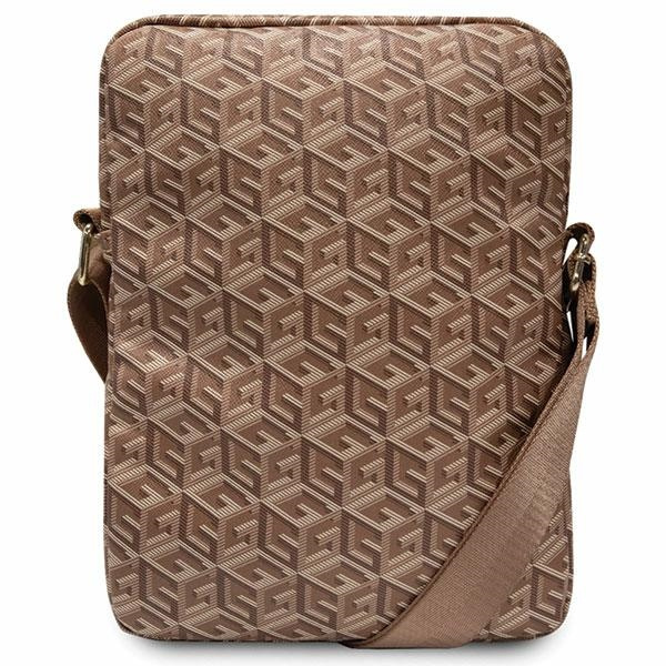 Bolso Guess GUTB10HGCFSEW 10" marrón/marrón GCube Stripe Tablet Bag